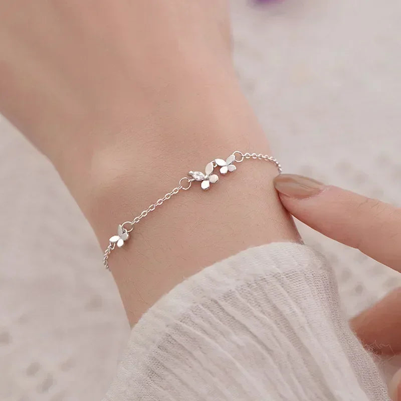 Diamond-Studded Butterfly Bracelet