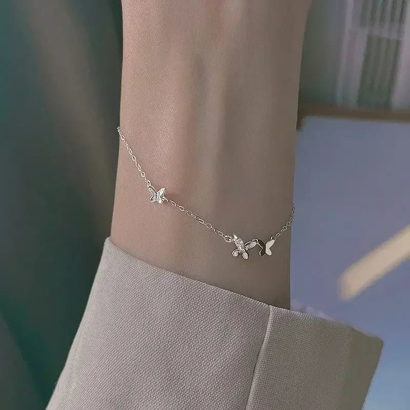 Diamond-Studded Butterfly Bracelet